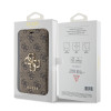 Guess 4G Big Metal Logo Book Wallet Klapphülle für Apple iPhone 15 - Braun 6