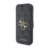 Guess 4G Big Metal Logo Book Wallet Klapphülle für Apple iPhone 15 - Grau 5