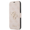 Guess 4G Big Metal Logo Book Wallet Klapphülle für Apple iPhone 15 - Rosa 3