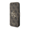 Guess 4G Big Metal Logo Book Wallet Klapphülle für Apple iPhone 15 Pro - Braun 2