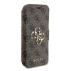 Guess 4G Big Metal Logo Book Wallet Klapphülle für Apple iPhone 15 Pro Max - Braun 2