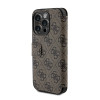 Guess 4G Big Metal Logo Book Wallet Klapphülle für Apple iPhone 15 Pro Max - Braun 4