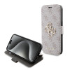 Guess 4G Big Metal Logo Book Wallet Klapphülle für Apple iPhone 15 Pro - Rosa 0