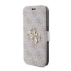 Guess 4G Big Metal Logo Book Wallet Klapphülle für Apple iPhone 15 Pro - Rosa 4