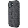Guess 4G Big Metal Logo Book Wallet Klapphülle für Apple iPhone 16 - Schwarz 3