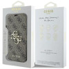 Guess 4G Big Metal Logo Book Wallet Klapphülle für Apple iPhone 16 Plus - Braun 6