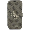 Guess 4G Big Metal Logo Book Wallet Klapphülle für Apple iPhone 16 Pro - Braun 2
