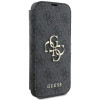 Guess 4G Big Metal Logo Book Wallet Klapphülle für Apple iPhone 16 Pro Max - Schwarz 4