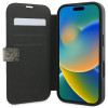 Guess 4G Big Metal Logo Book Wallet Klapphülle für Apple iPhone 16 Pro Max - Braun 1