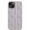 Guess 4G Printed Stripes Hard Case Back Cover Hülle mit MagSafe für Apple iPhone 15 - Rosa 1