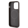 Guess 4G Printed Stripes Hard Case Back Cover Hülle mit MagSafe für Apple iPhone 15 Pro Max - Braun 4