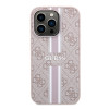 Guess 4G Printed Stripes Hard Case Back Cover Hülle mit MagSafe für Apple iPhone 15 Pro - Rosa 1