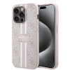 Guess 4G Printed Stripes Hard Case Back Cover Hülle mit MagSafe für Apple iPhone 15 Pro - Rosa 0