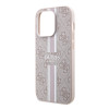 Guess 4G Printed Stripes Hard Case Back Cover Hülle mit MagSafe für Apple iPhone 15 Pro - Rosa 3