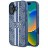 Guess 4G Printed Stripes Hard Case Back Cover Hülle mit MagSafe für Apple iPhone 16 - Blau 0