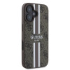 Guess 4G Printed Stripes Hard Case Back Cover Hülle mit MagSafe für Apple iPhone 16 - Braun 3