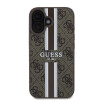Guess 4G Printed Stripes Hard Case Back Cover Hülle mit MagSafe für Apple iPhone 16 Plus - Braun 2