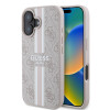 Guess 4G Printed Stripes Hard Case Back Cover Hülle mit MagSafe für Apple iPhone 16 Plus - Rosa 0