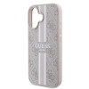 Guess 4G Printed Stripes Hard Case Back Cover Hülle mit MagSafe für Apple iPhone 16 Plus - Rosa 4