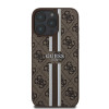Guess 4G Printed Stripes Hard Case Back Cover Hülle mit MagSafe für Apple iPhone 16 Pro - Braun 2