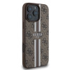 Guess 4G Printed Stripes Hard Case Back Cover Hülle mit MagSafe für Apple iPhone 16 Pro Max - Braun 3
