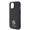 Guess 4G Strass Metal Logo Hard Case Back Cover Hülle für Apple iPhone 15 - Schwarz 3