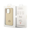 Guess 4G Strass Metal Logo Hard Case Back Cover Hülle für Apple iPhone 15 Pro - Gold 5