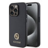 Guess 4G Strass Metal Logo Hard Case Back Cover Hülle für Apple iPhone 15 Pro Max - Schwarz 0