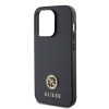 Guess 4G Strass Metal Logo Hard Case Back Cover Hülle für Apple iPhone 15 Pro Max - Schwarz 3