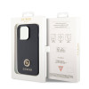 Guess 4G Strass Metal Logo Hard Case Back Cover Hülle für Apple iPhone 15 Pro Max - Schwarz 5