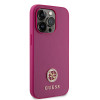 Guess 4G Strass Metal Logo Hard Case Back Cover Hülle für Apple iPhone 15 Pro - Rosa 2