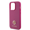 Guess 4G Strass Metal Logo Hard Case Back Cover Hülle für Apple iPhone 15 Pro - Rosa 3
