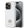 Guess 4G Strass Metal Logo Hard Case Back Cover Hülle für Apple iPhone 15 Pro - Silber 0