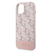 Guess GCube Stripes Hard Case Back Cover Hülle mit MagSafe für Apple iPhone 14 - Rosa 4