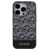 Guess GCube Stripes Hard Case Back Cover Hülle mit MagSafe für Apple iPhone 15 Pro - Schwarz 1