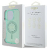 Guess IML Rhinestones Back Cover Hülle mit MagSafe für Apple iPhone 16 Pro Max - Grün 6