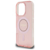 Guess IML Rhinestones Back Cover Hülle mit MagSafe für Apple iPhone 16 Pro Max - Rosa 5