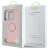 Guess IML Rhinestones Back Cover Hülle mit MagSafe für Apple iPhone 16 Pro Max - Rosa 6
