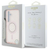 Guess IML Rhinestones Back Cover Hülle mit MagSafe für Samsung Galaxy S25 - Rosa 6