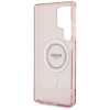 Guess IML Rhinestones Back Cover Hülle mit MagSafe für Samsung Galaxy S25 Ultra - Rosa 4