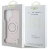 Guess IML Rhinestones Back Cover Hülle mit MagSafe für Samsung Galaxy S25 Ultra - Rosa 6