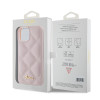 Guess Quilted Puffed Metal Logo Back Cover Hülle für Apple iPhone 15 - Rosa 5