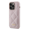 Guess Quilted Puffed Metal Logo Back Cover Hülle für Apple iPhone 15 Pro Max - Rosa 2