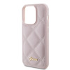 Guess Quilted Puffed Metal Logo Back Cover Hülle für Apple iPhone 15 Pro Max - Rosa 4