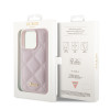 Guess Quilted Puffed Metal Logo Back Cover Hülle für Apple iPhone 15 Pro - Rosa 5