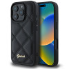 Guess Quilted Puffed Metal Logo Back Cover Hülle für Apple iPhone 16 Pro - Schwarz 0