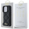 Guess Quilted Puffed Metal Logo Back Cover Hülle für Apple iPhone 16 Pro - Schwarz 4