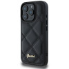 Guess Quilted Puffed Metal Logo Back Cover Hülle für Apple iPhone 16 Pro Max - Schwarz 1