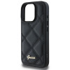Guess Quilted Puffed Metal Logo Back Cover Hülle für Apple iPhone 16 Pro Max - Schwarz 2