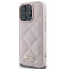 Guess Quilted Puffed Metal Logo Back Cover Hülle für Apple iPhone 16 Pro - Rosa 3